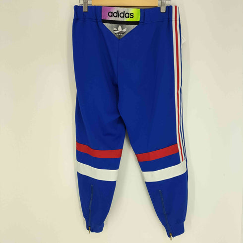 アディダス adidas 80S デサント 3STRIPES トリコロール ロゴ刺繍 サイドライン トラックパンツ メンズ JPN:L